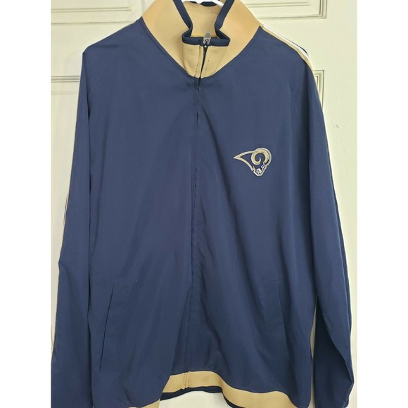 Reebok NFL Men's St Louis Rams Full Zip Wind Track Jacket, Multi-Color,‎ Size XL - Picture 3 of 7